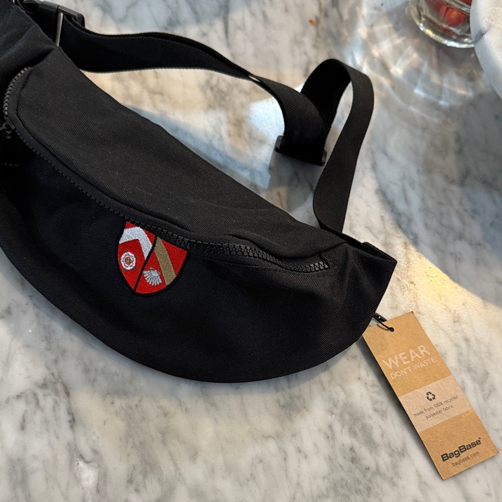 NWT. Oxford University Black Fannypack